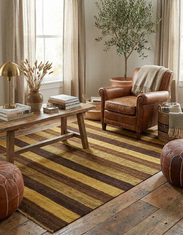 5' 2 x 6' 11 Hand Woven Kilim Afghan Wool Rug
