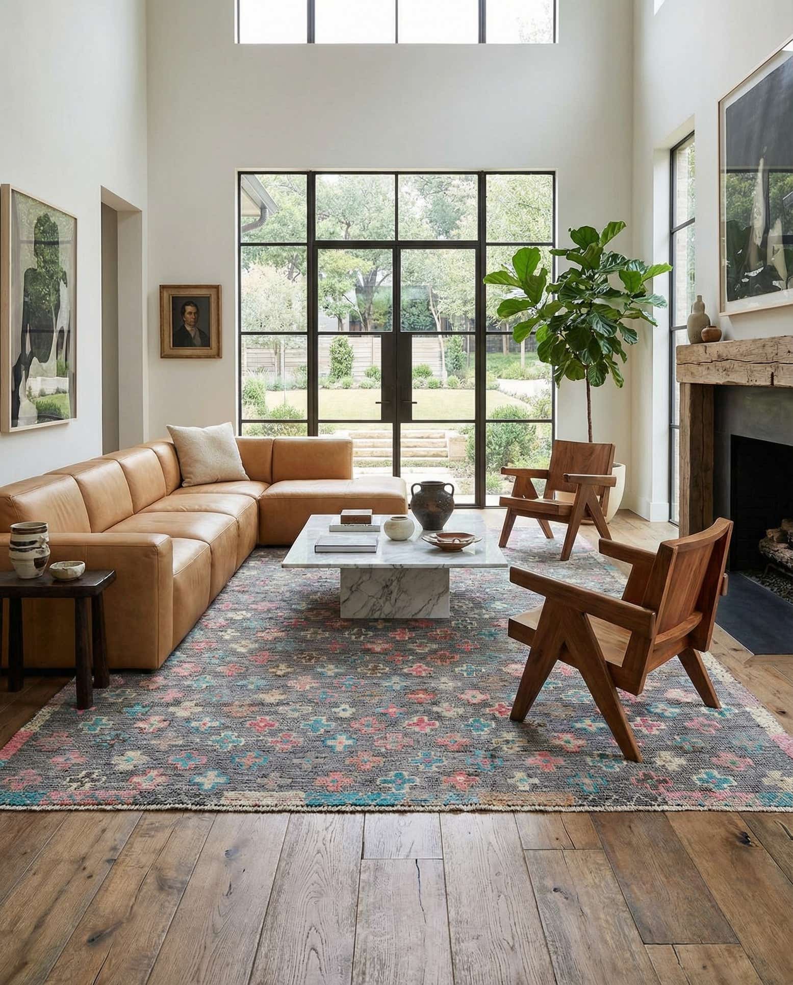 6' 8 x 10' 2 Hand Knotted Modern Ziegler Wool Rug