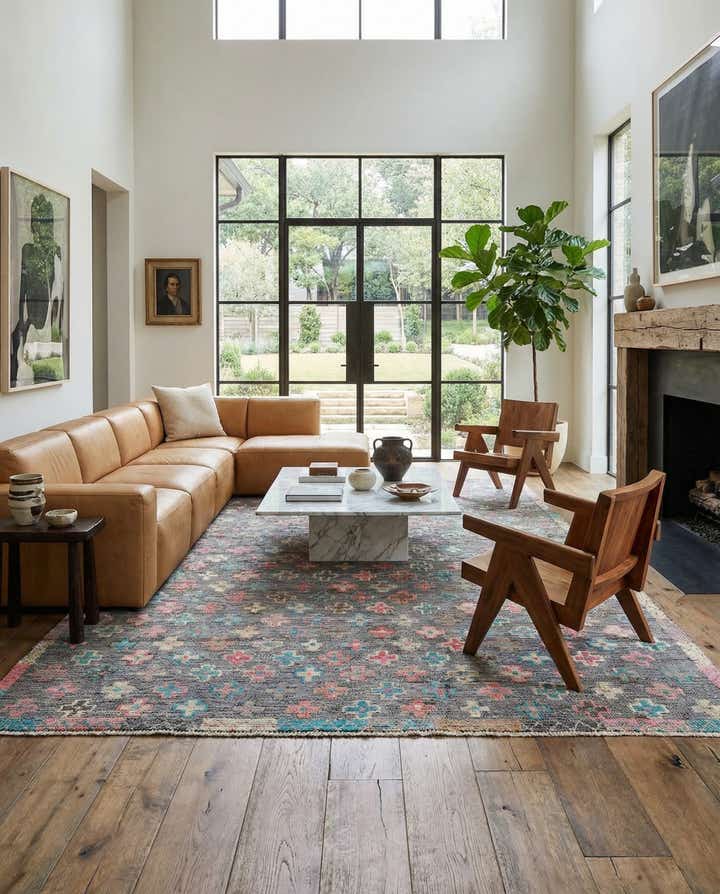 6' 8 x 10' 2 Hand Knotted Modern Ziegler Wool Rug