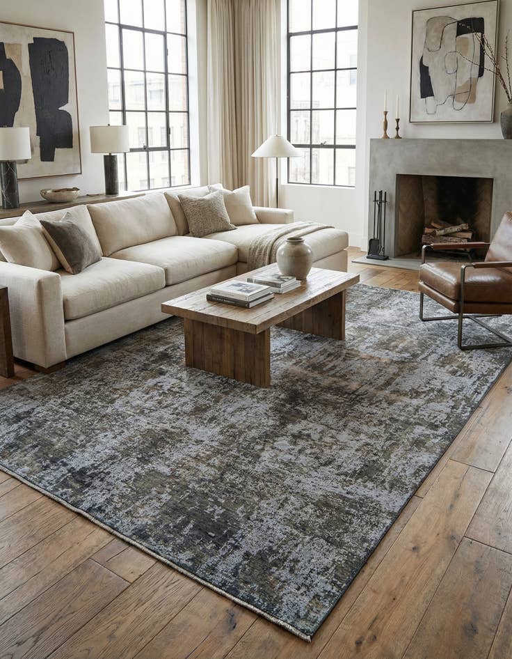 Detail image of 7' x 9' 10  Hand Knotted Ultra Vintage Persian Wool Rug