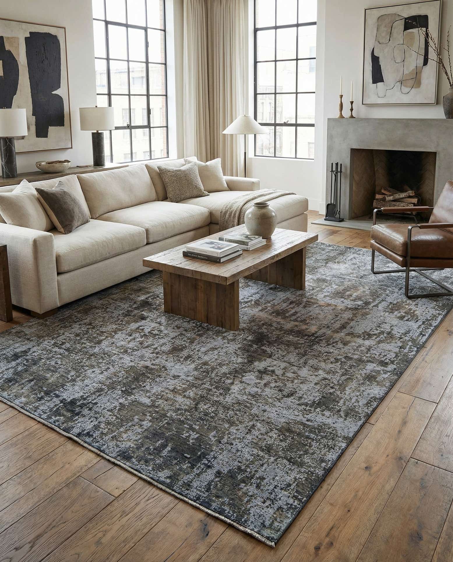 7' x 9' 10 Hand Knotted Ultra Vintage Persian Wool Rug