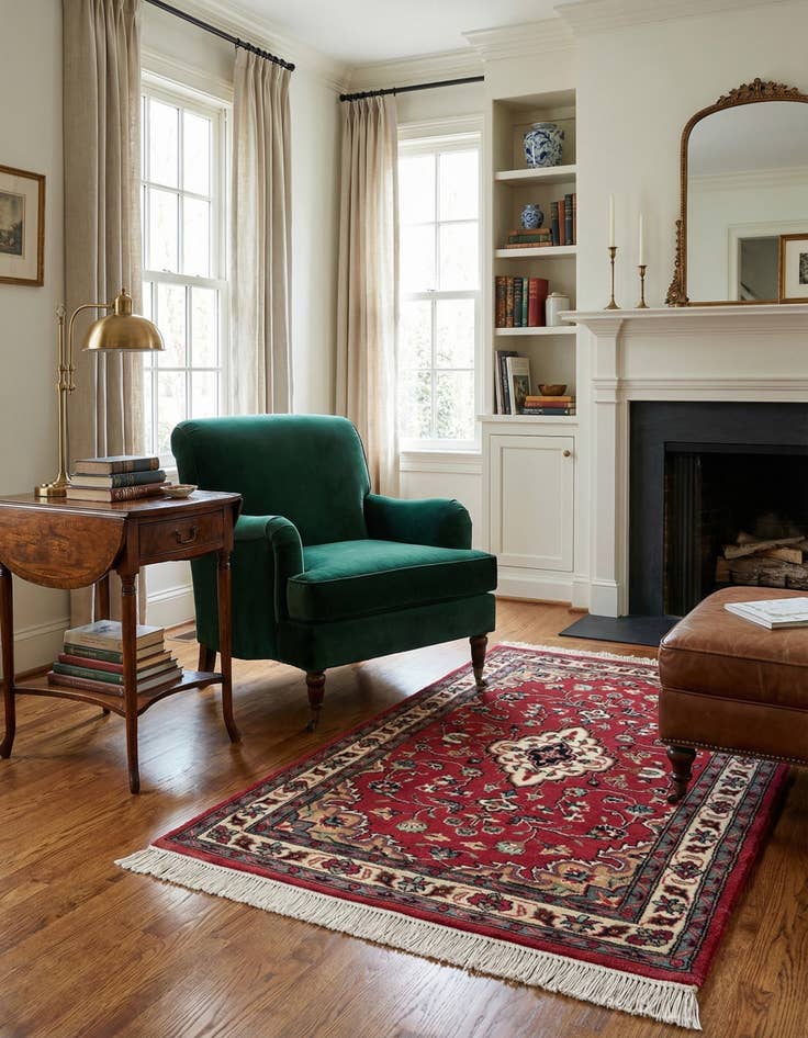 Detail image of 2' 7 x 4' 3 Hand Knotted Lahour Wool Rug