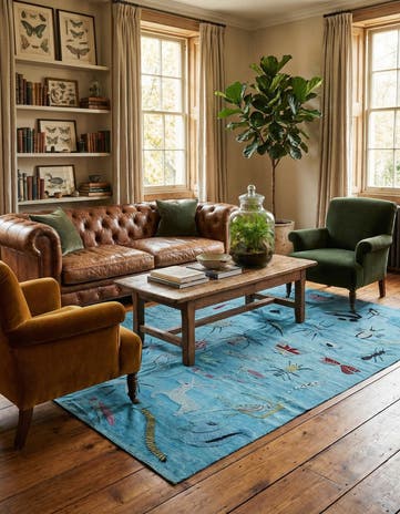 6' 9 x 9' 1 Hand Woven Kilim Suzani Wool Rug