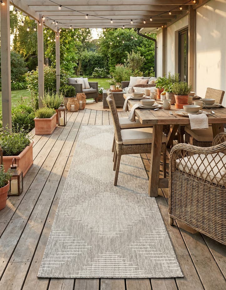 3' 3 x 12' Easy-Clean Modern Indoor / Outdoor...