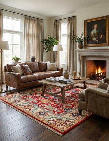 5' x 7' Hand Knotted Kazak Rug
