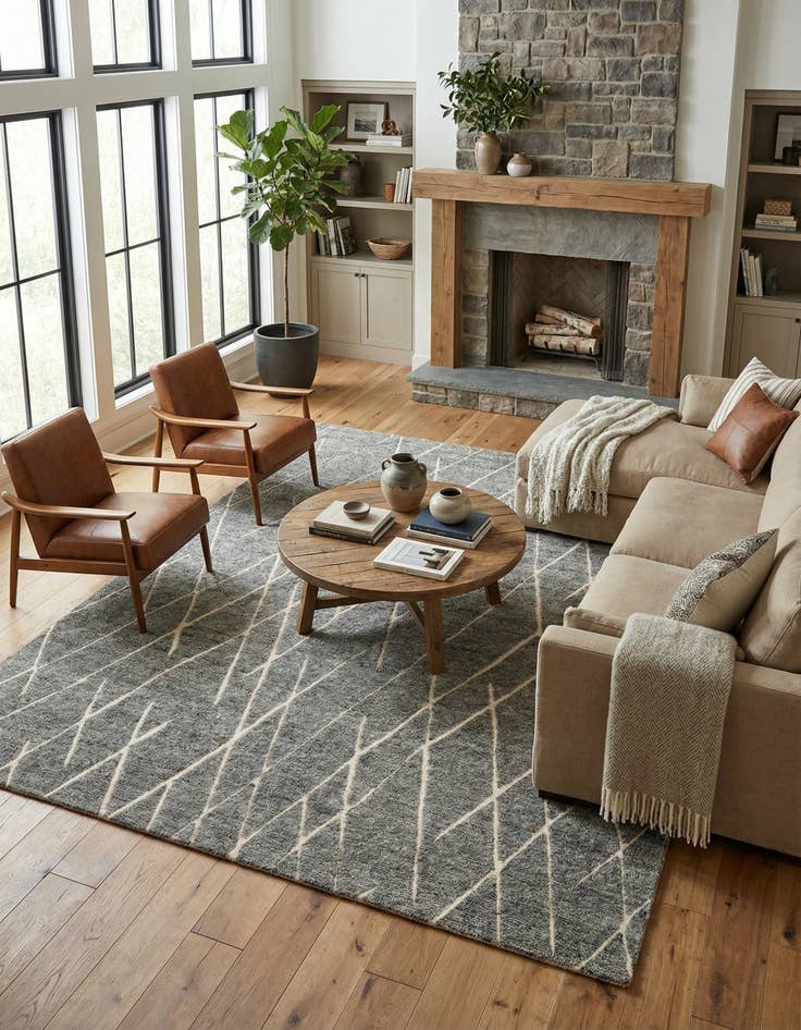 Detail image of 12' x 12' Atlas Moroccan Wool Square Rug