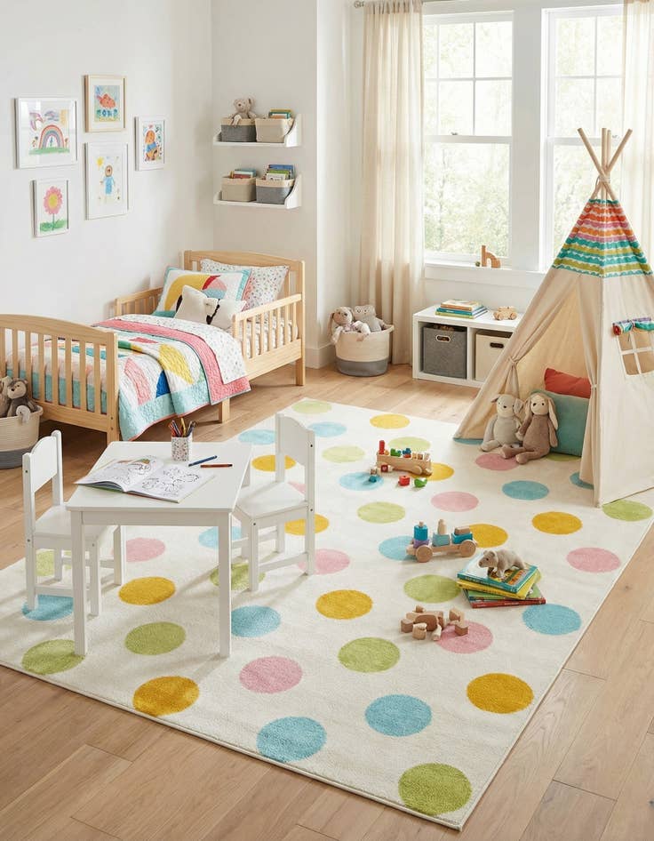 Detail image of 7' 10 x 10' Whimsy Kids Rug