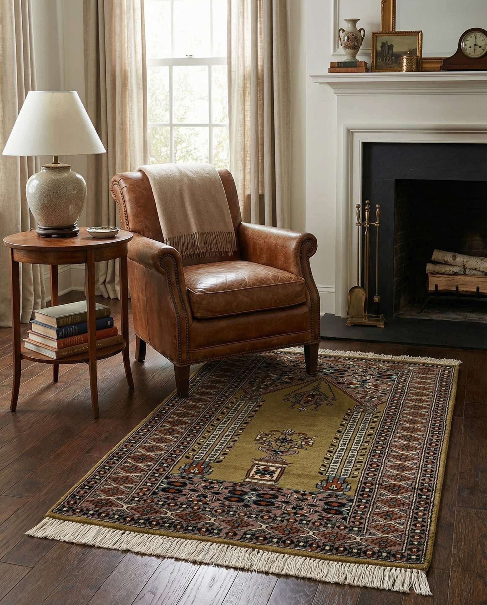 2' 7 x 4' 3 Hand Knotted Bokhara Wool Rug