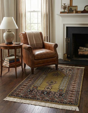 2' 7 x 4' 3 Hand Knotted Bokhara Wool Rug