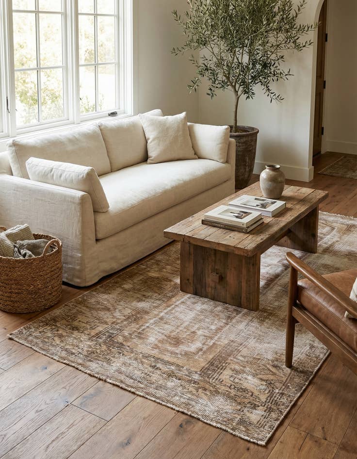 Detail image of 3' 6 x 7' 1  Hand Knotted Ultra Vintage Persian Wool Runner Rug