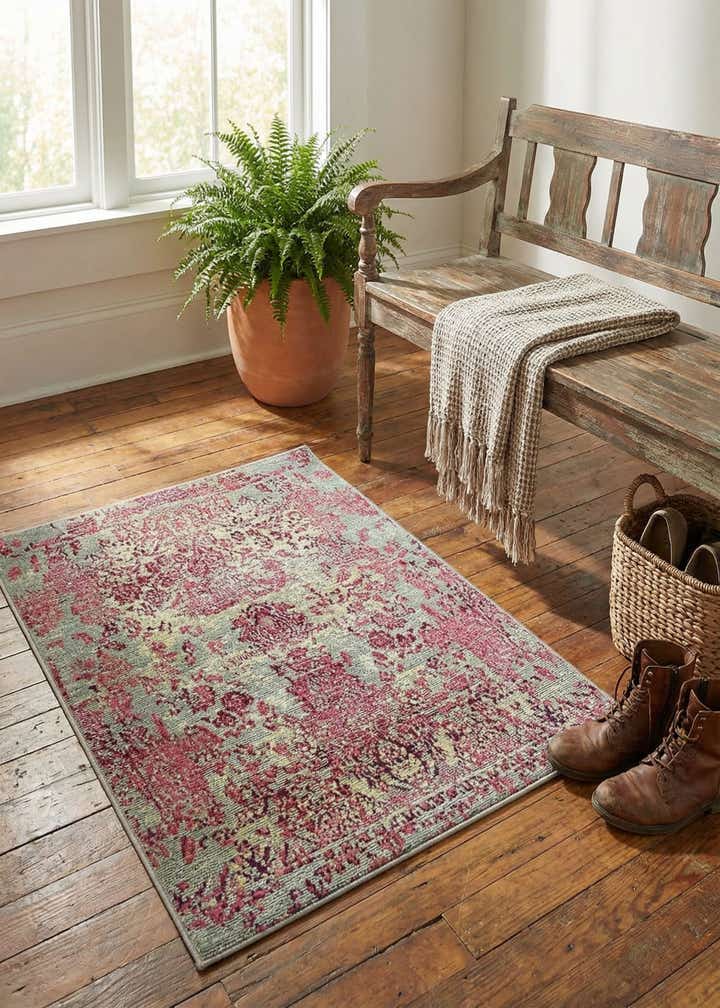 2' 2 x 3' Easy-Clean Botanical Indoor / Outdoor Rug