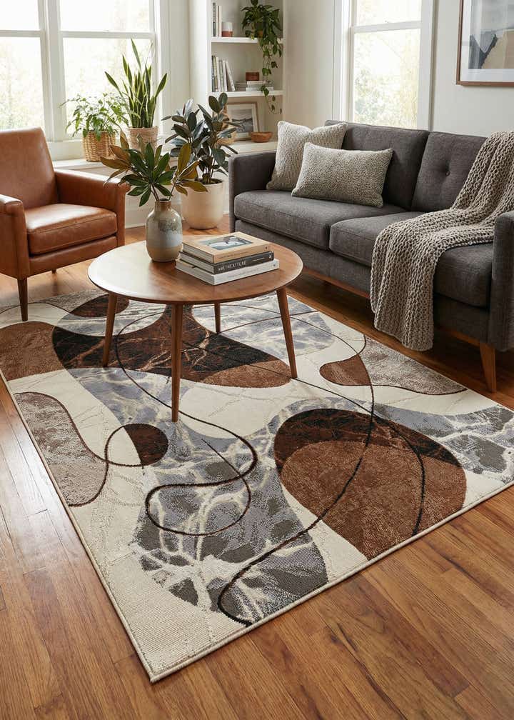 4' x 6' Easy-Clean Modern Indoor / Outdoor Rug