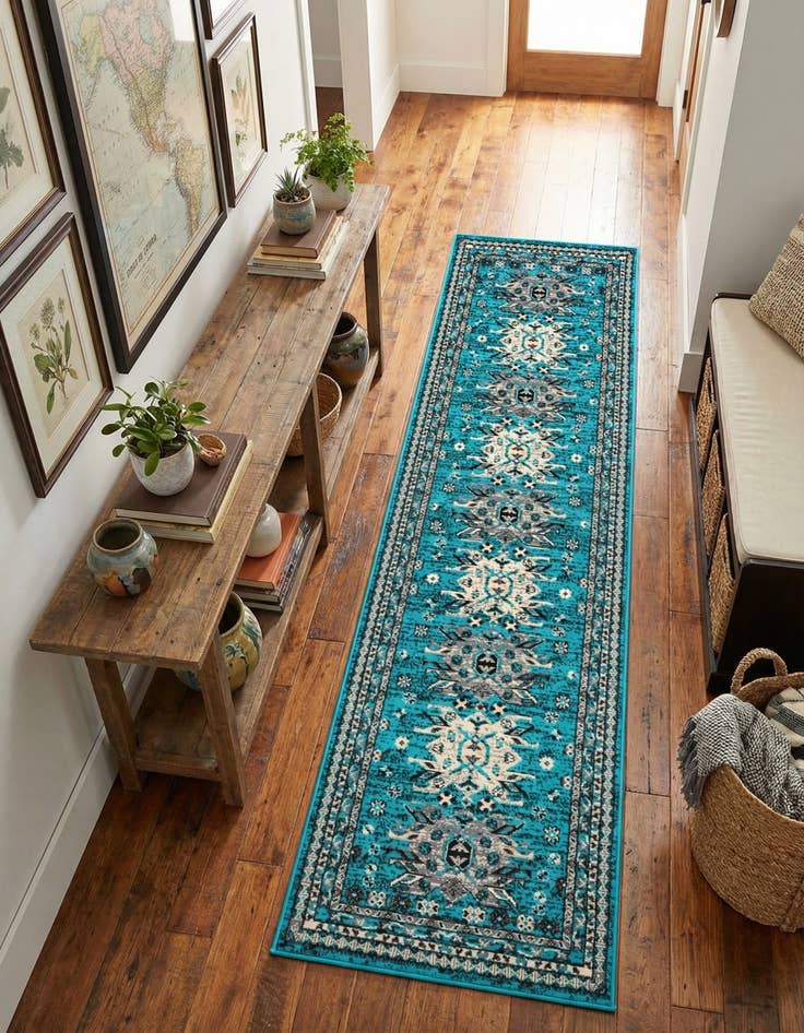 Detail image of  2' 7 x 10' Heris Runner Rug