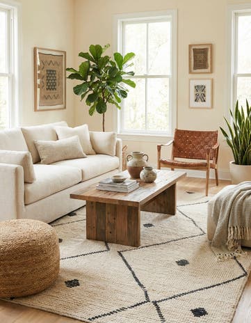 5' 2 x 8' Hand Knotted Moroccan Wool Rug