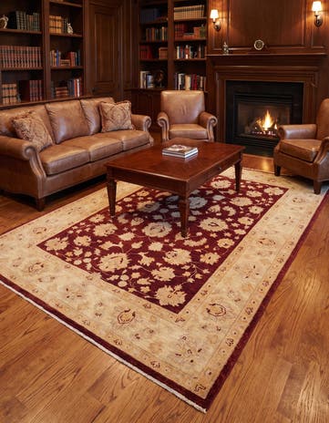 5' 7 x 7' 9 Hand Knotted Ziegler Rug