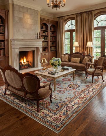 8' 2 x 11' 2 Hand Knotted Peshawar Ziegler Rug