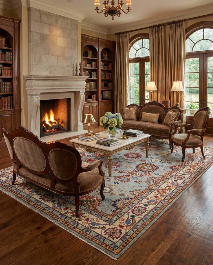 Detail image of 8' 2 x 11' 2 Hand Knotted Peshawar Ziegler Rug