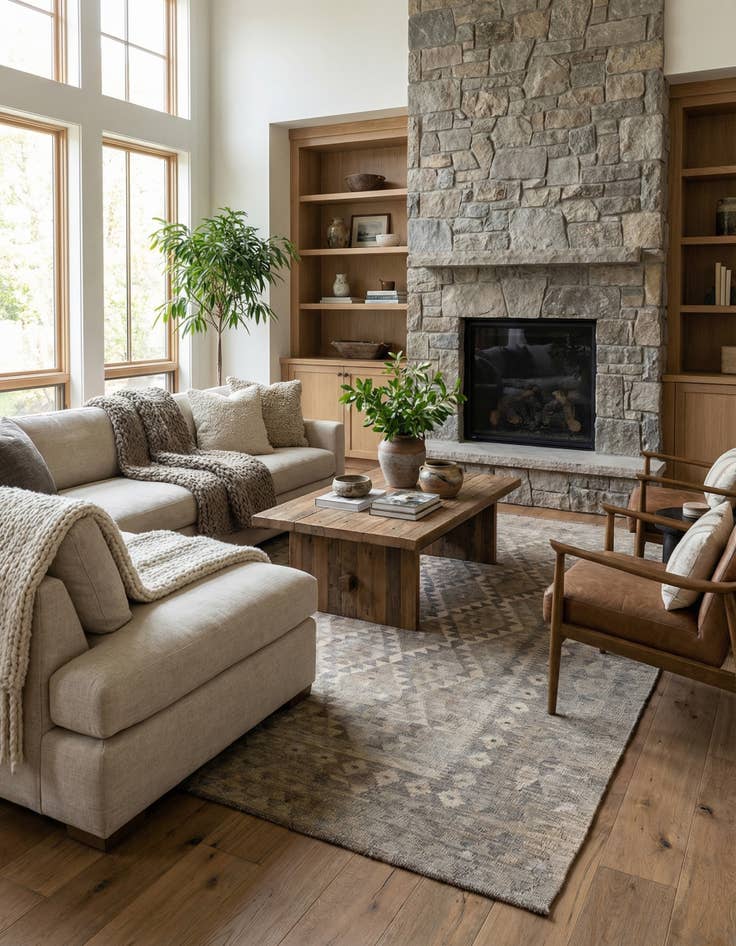 Detail image of 7' x 9' 11  Hand Woven Kilim Maymana Wool Rug