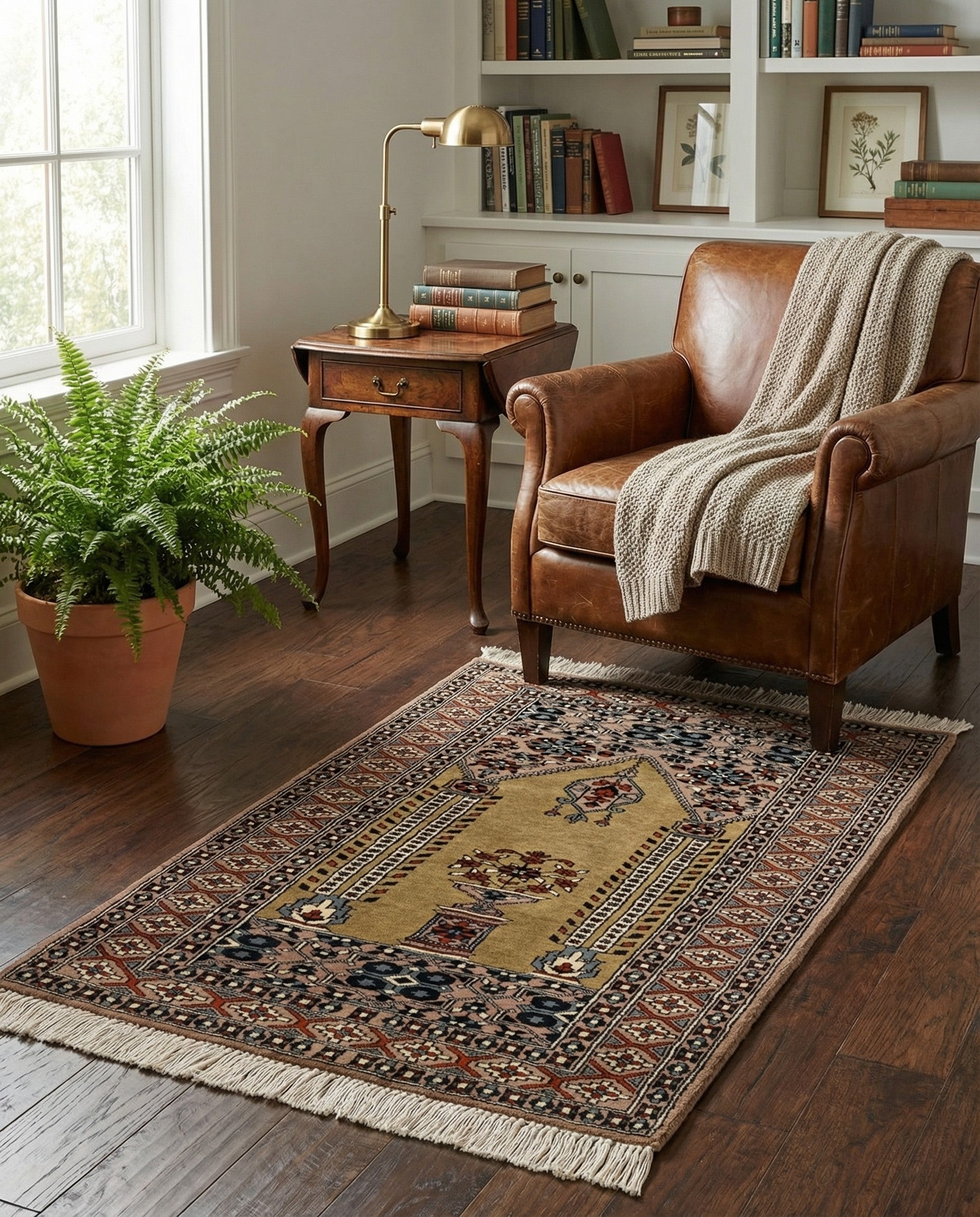  2' 8 x 3' 10  Hand Knotted Bokhara Wool Rug