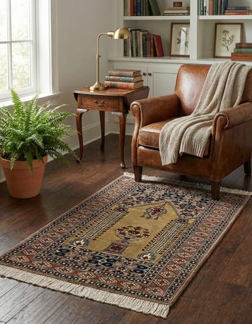 2' 8 x 3' 10 Hand Knotted Bokhara Wool Rug