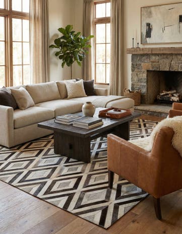 5' 1 x 7' 10 Cowhide - Patchwork Rug