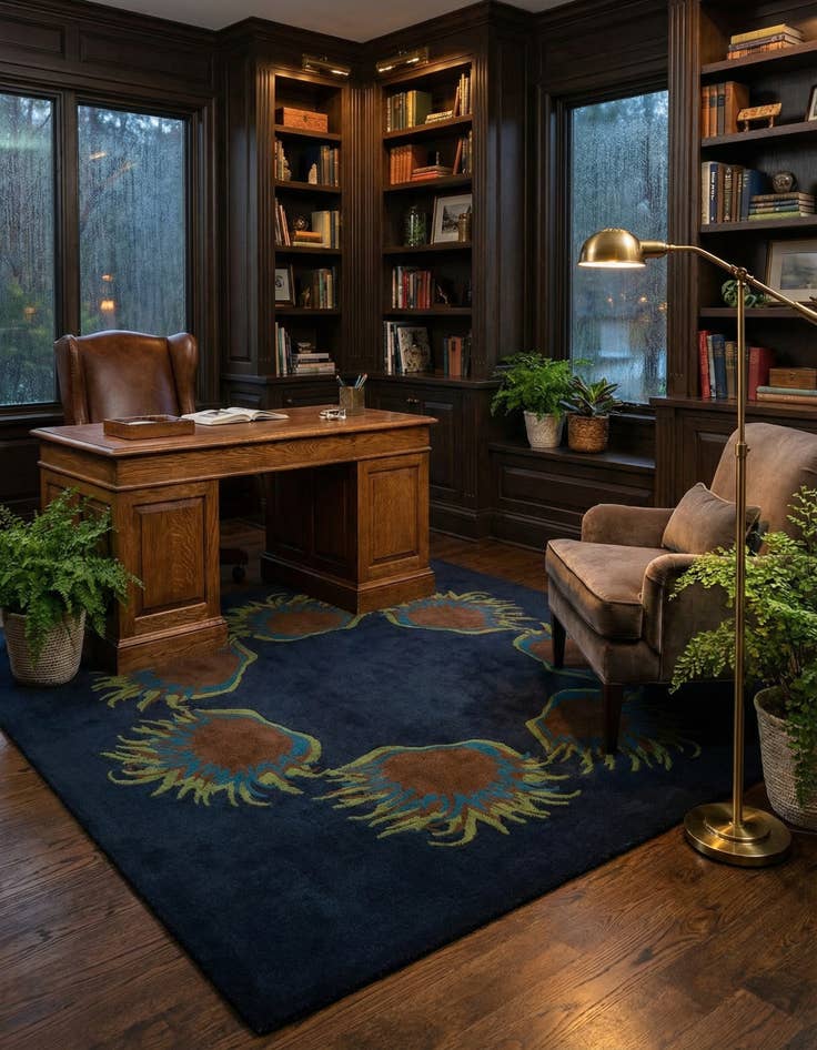 Detail image of 7' 7 x 7' 7 Luna Wool Square Rug