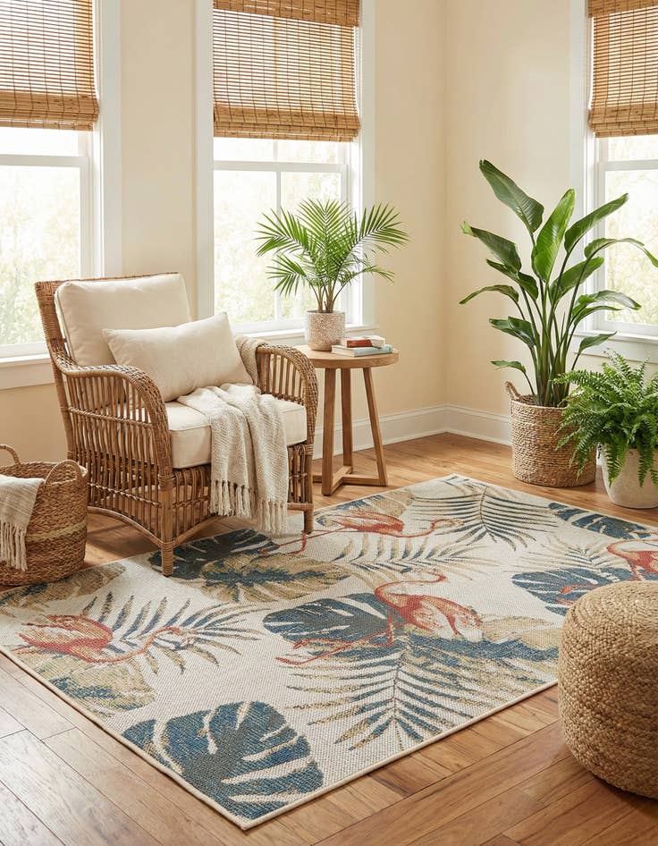 Detail image of 4' x 6'  Washable Baja Indoor / Outdoor Rug