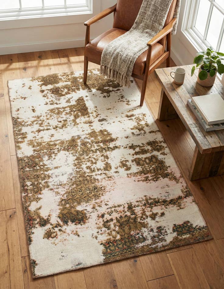 Detail image of 3' 6 x 6' 4  Hand Knotted Ultra Vintage Persian Wool Rug