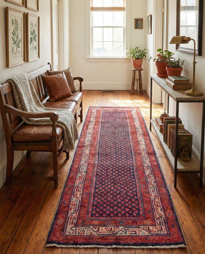 3' 5 x 10' Hand Knotted Farahan Persian Wool Runner Rug
