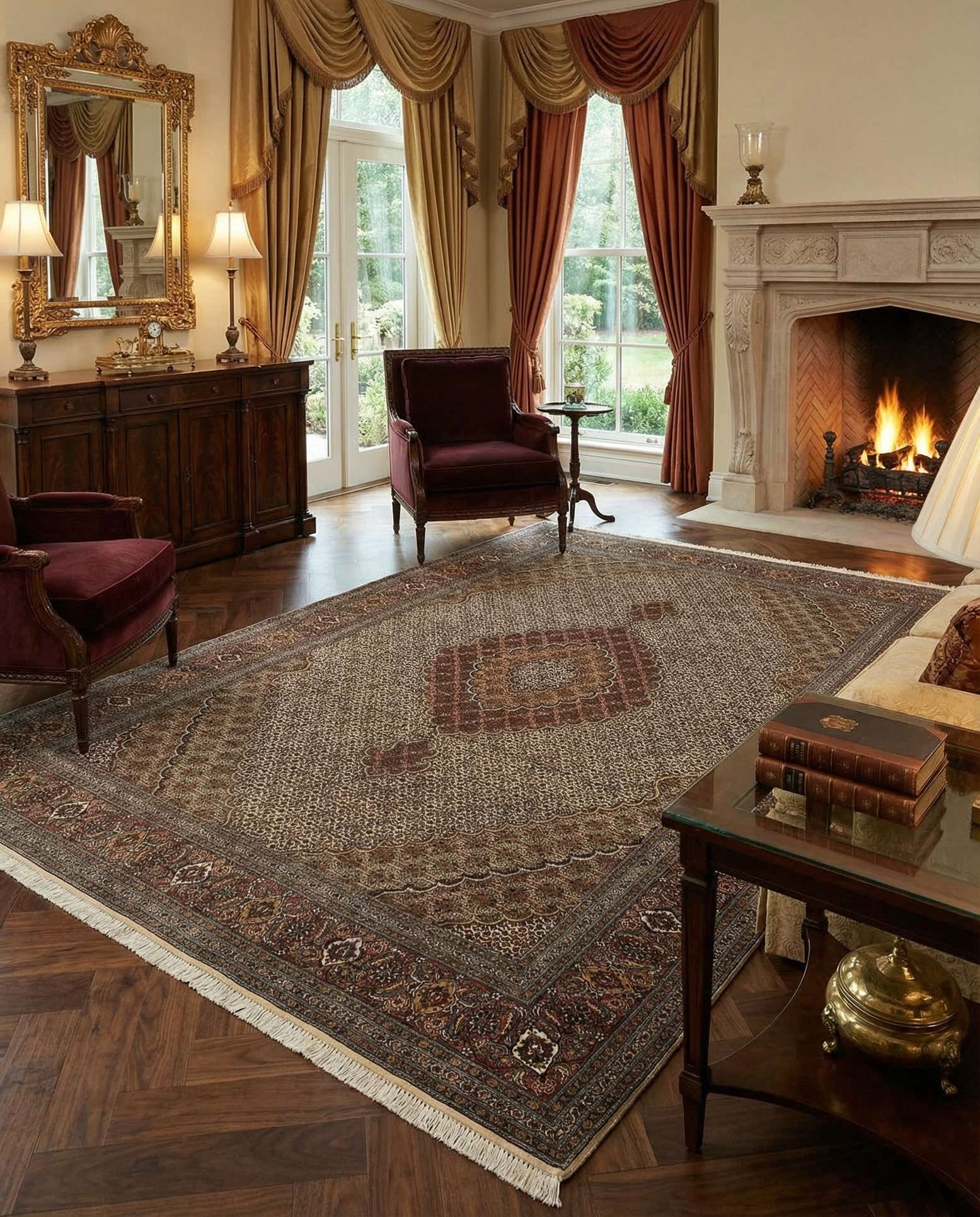 205cm x 300cm Tabriz Mahi Tapis