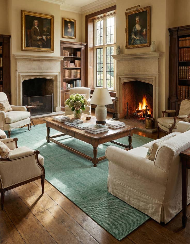 Detail image of 10' x 13' 1  Hand Woven Jill Zarin English Manor Farmhouse Wool Rug