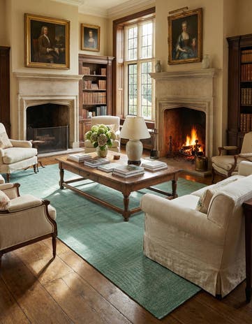 10' x 13' 1 Hand Woven Jill Zarin English Manor Farmhouse Wool Rug
