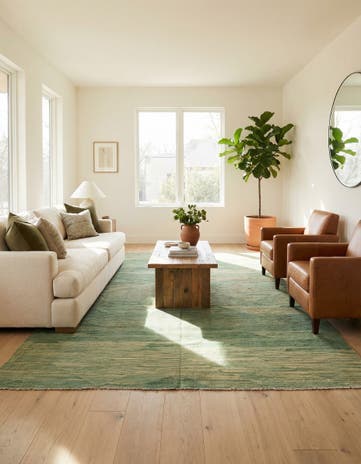 6' 2 x 9' 6 Hand Woven Kilim Modern Wool Rug