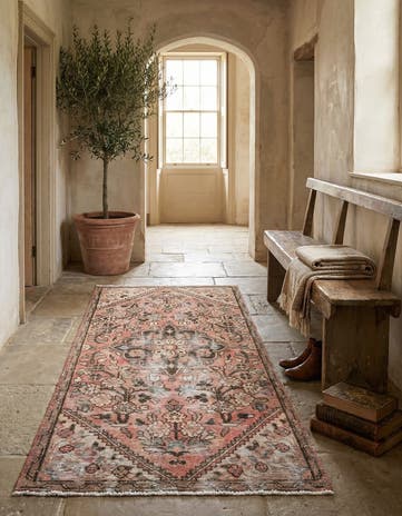2' 8 x 6' 2 Hand Knotted Ultra Vintage Persian Wool Runner Rug