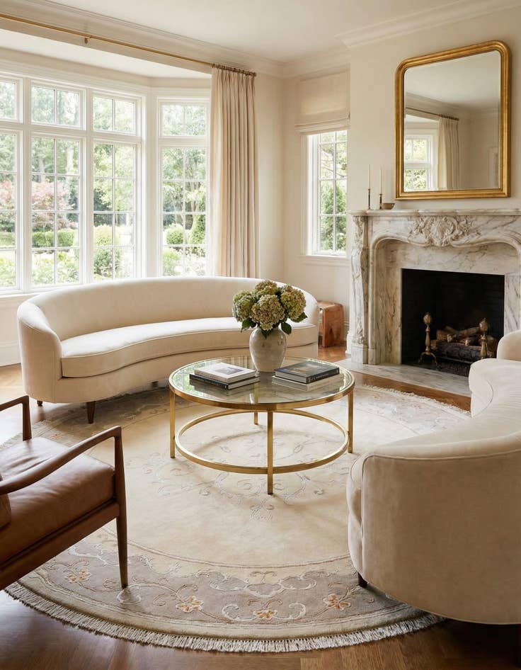 Detail image of 8' 2 x 8' 2  Hand Knotted Darya Wool Round Rug