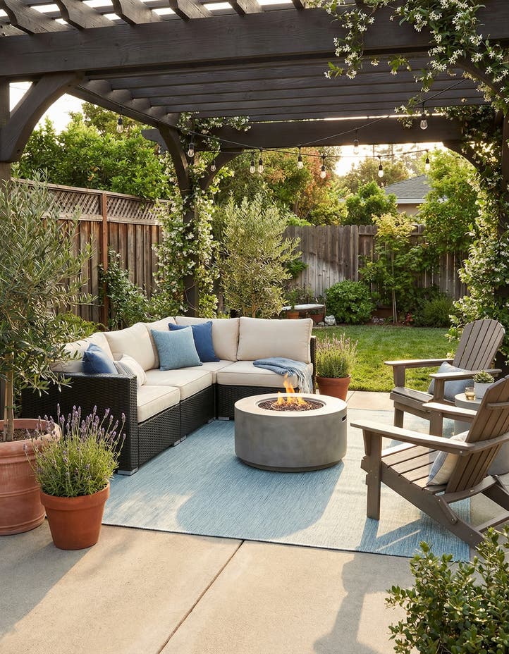 7' 10 x 11' Easy-Clean Solid Indoor / Outdoor ...