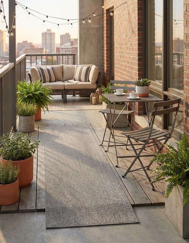 2' x 8' Easy-Clean Solid Indoor / Outdoor ...