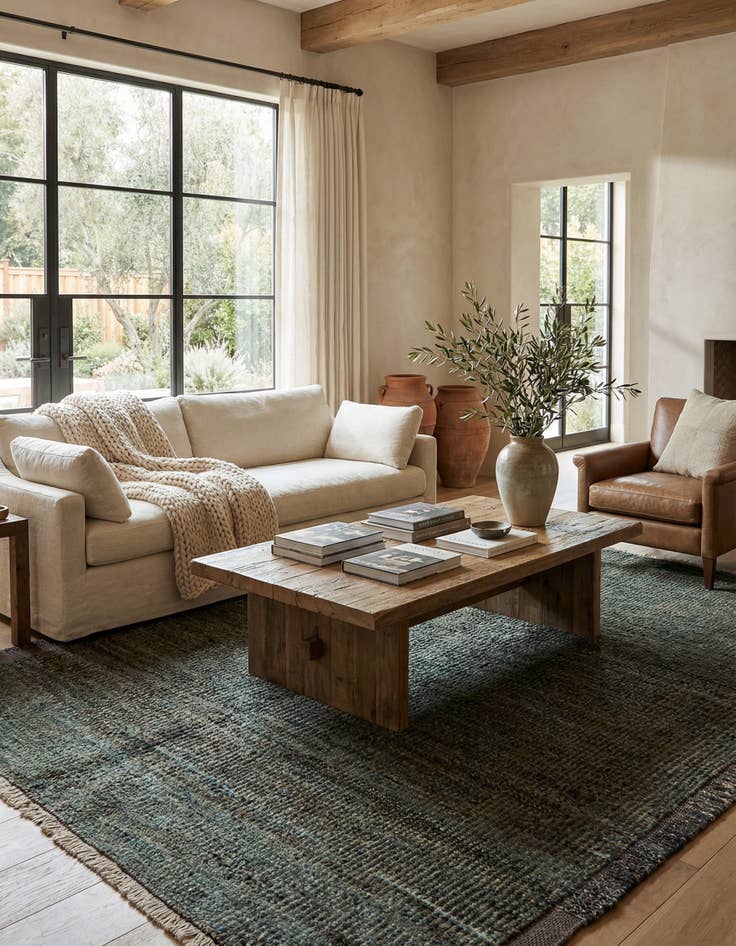 Detail image of  6' 4 x 9' 6  Hand Knotted Moroccan Wool Rug