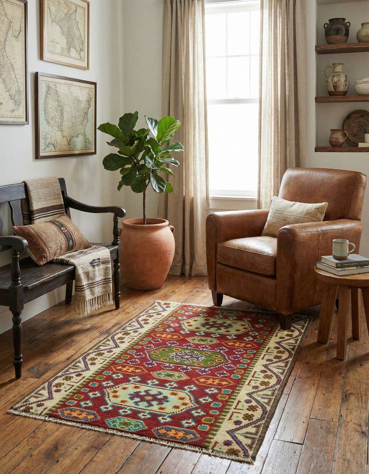 Detail image of 2' 6 x 4' 1  Hand Knotted Balouch Rug