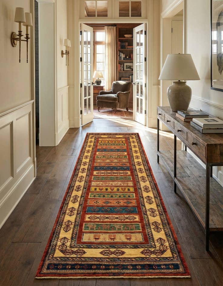 Detail image of 2' 9 x 9' 5 Luribaft Wool Runner Rug