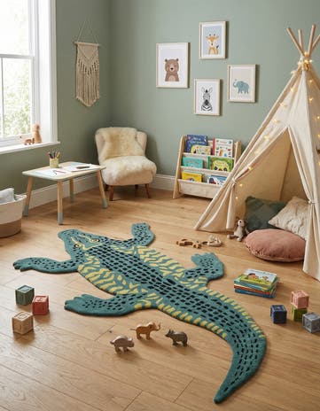 4' 1 x 7' 1 Playtime Kids Wool Freeform Rug