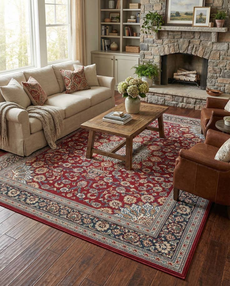 Detail image of 7' 10 x 10' Easy-Clean Traditional Indoor / Outdoor Rug
