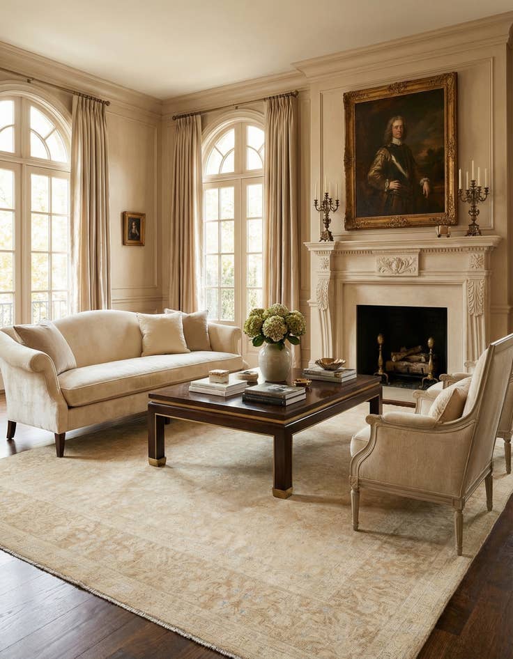 Detail image of 7' 8 x 9' 6 Hand Knotted Ziegler Rug
