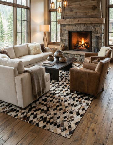 5' x 7' 11 Cowhide - Patchwork Rug