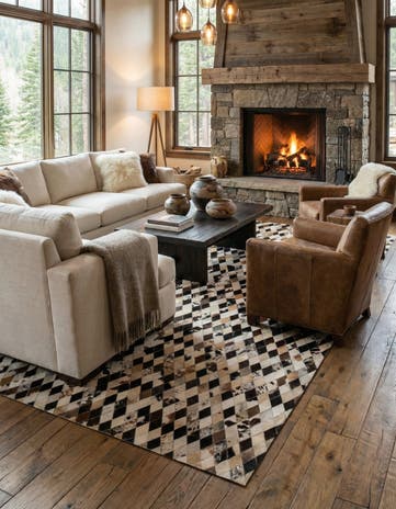 5' x 7' 11 Cowhide - Patchwork Rug