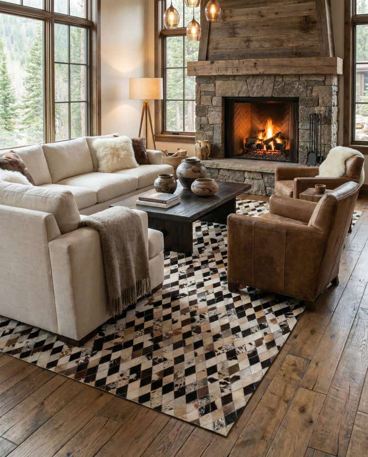 5' x 7' 11 Cowhide - Patchwork Rug