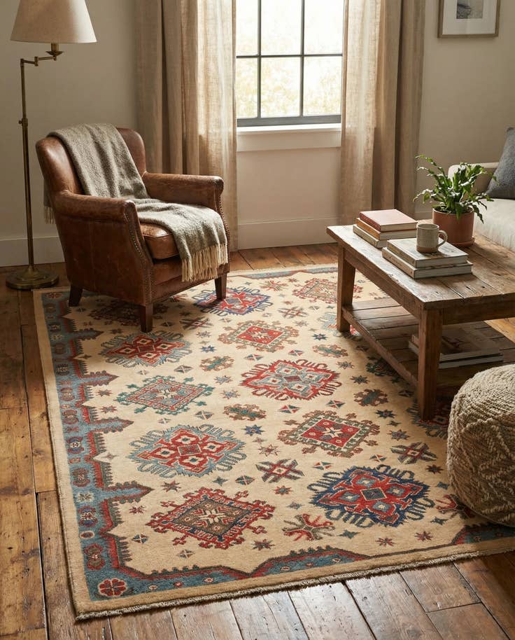 Detail image of 5' 9 x 7' 8 Hand Knotted Kazak Rug