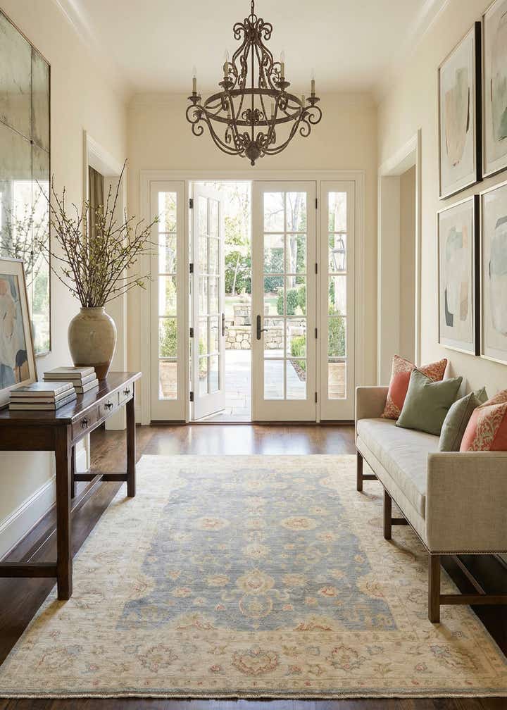 6' 9 x 10' Hand Knotted Peshawar Ziegler Rug
