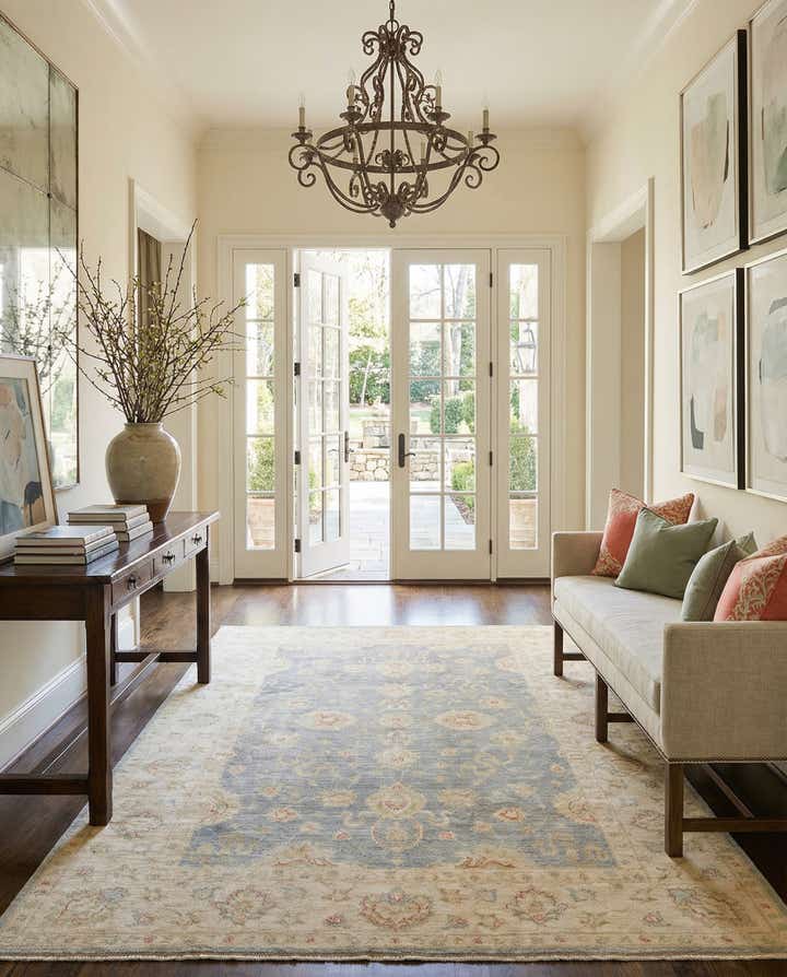 6' 9 x 10' Hand Knotted Peshawar Ziegler Rug