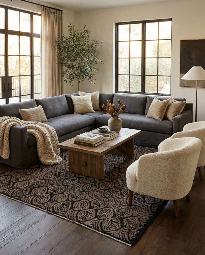 8' x 10' Hand Knotted Darya Wool Rug